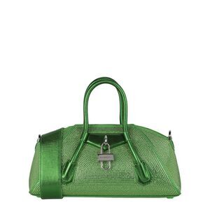 Mini Antigona Stretch Top Handle Bag In Satin With Strass